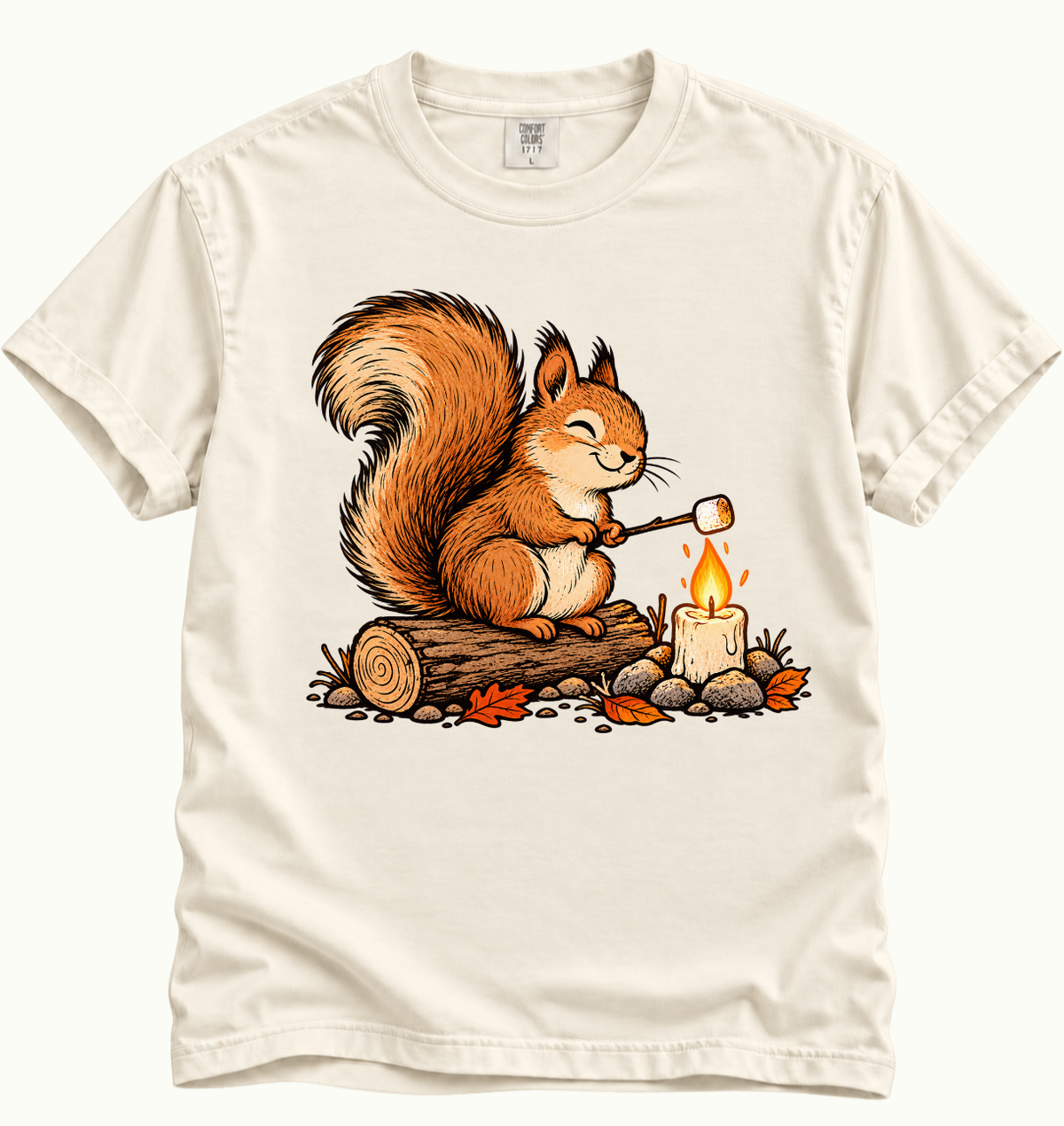 Tiny Campfire Squirrel T-Shirt