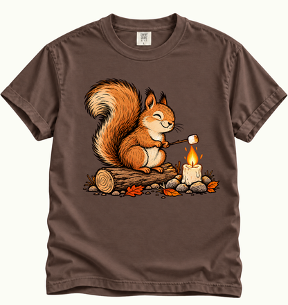 Tiny Campfire Squirrel T-Shirt