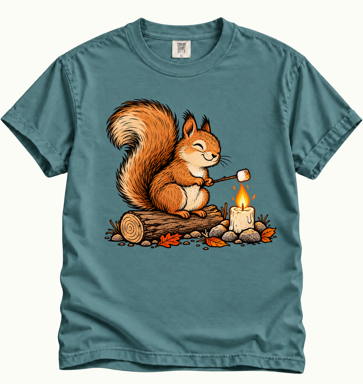 Tiny Campfire Squirrel T-Shirt