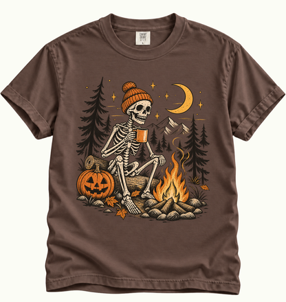 Skeleton Camping T-Shirt