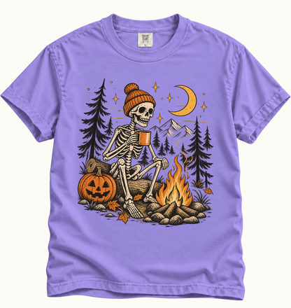 Skeleton Camping T-Shirt