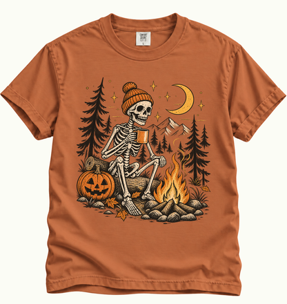 Skeleton Camping T-Shirt