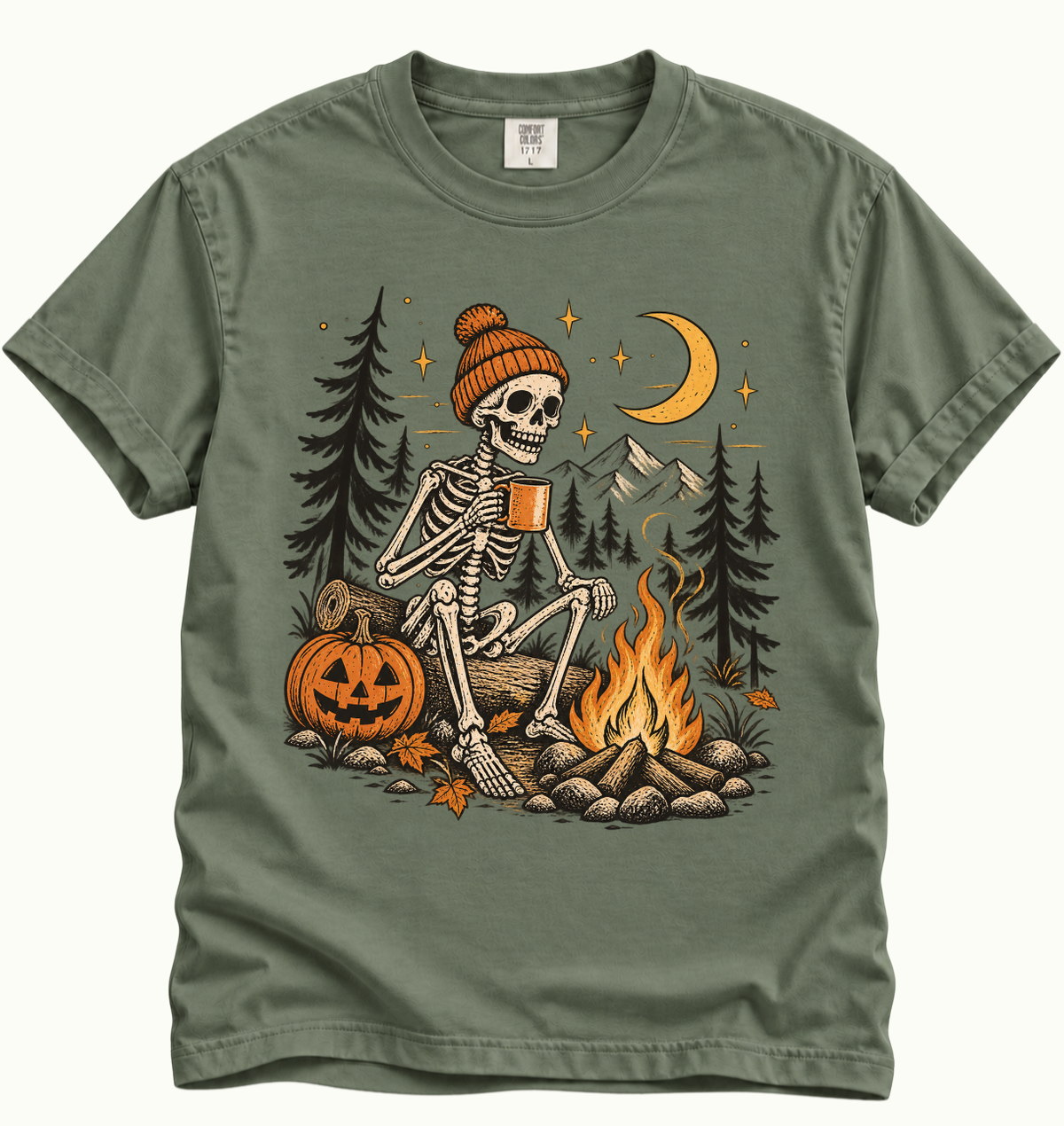 Skeleton Camping T-Shirt