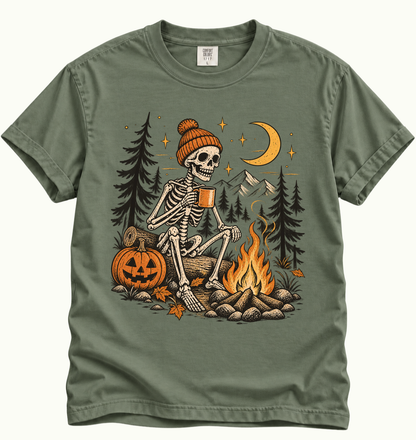 Skeleton Camping T-Shirt