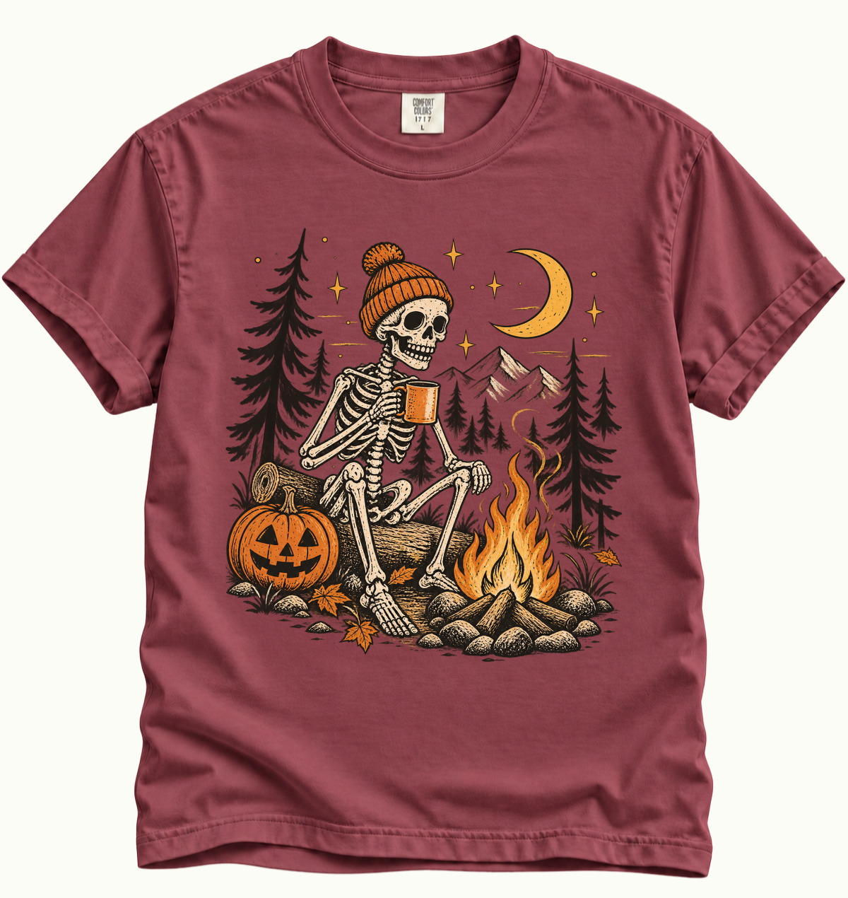 Skeleton Camping T-Shirt