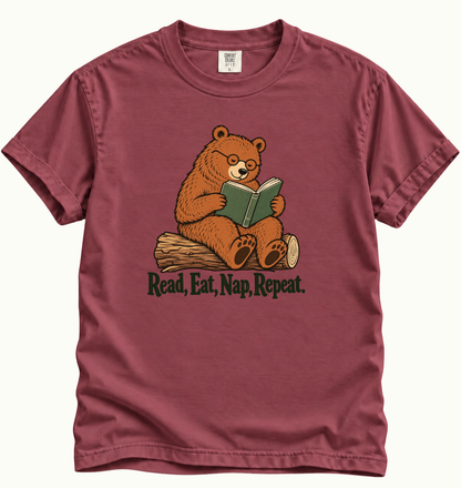 Read, Eat, Nap, Repeat T-Shirt