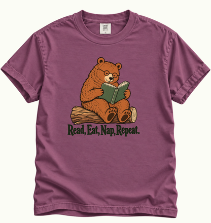 Read, Eat, Nap, Repeat T-Shirt