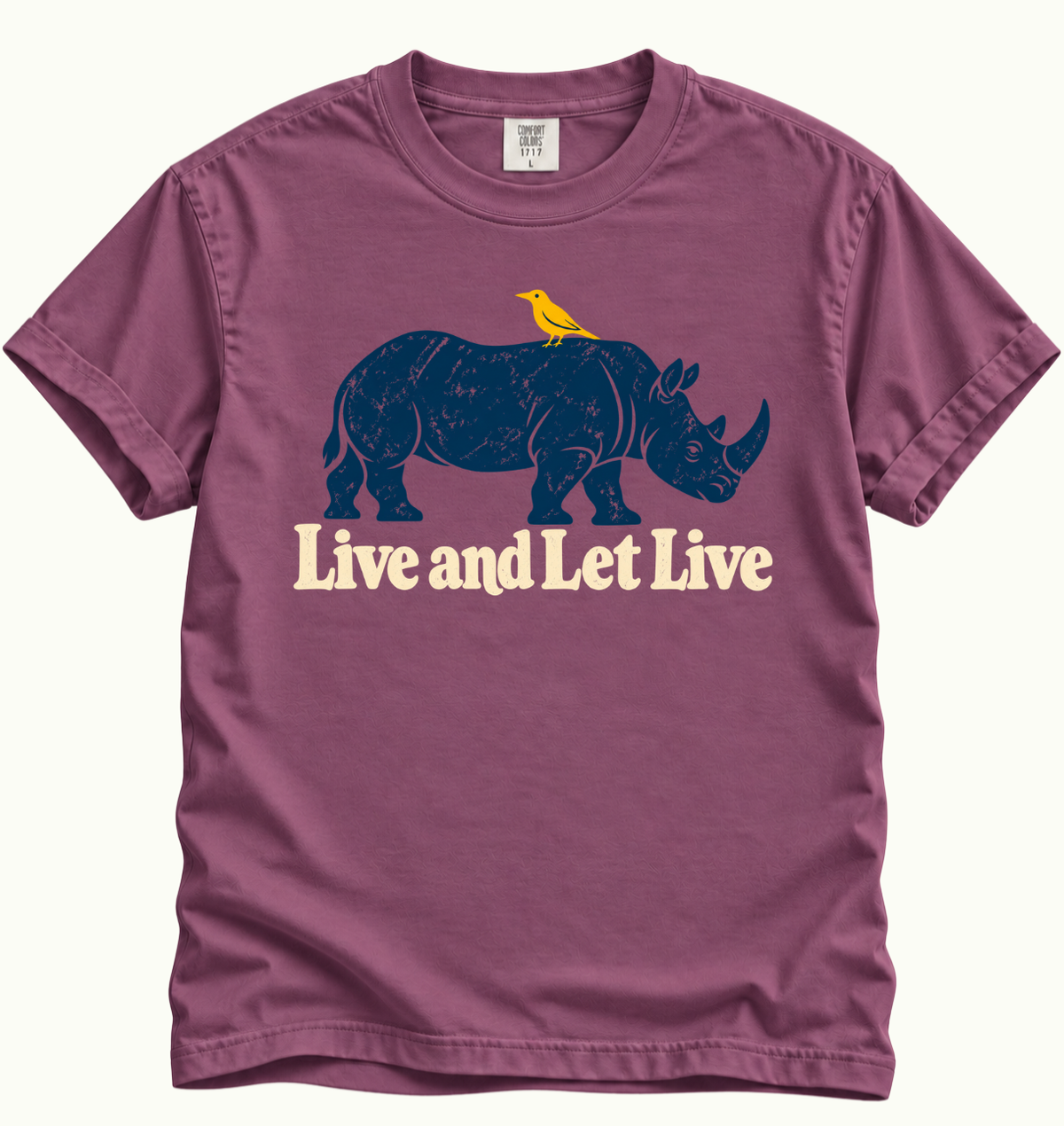Live and Let Live Rhino T-Shirt