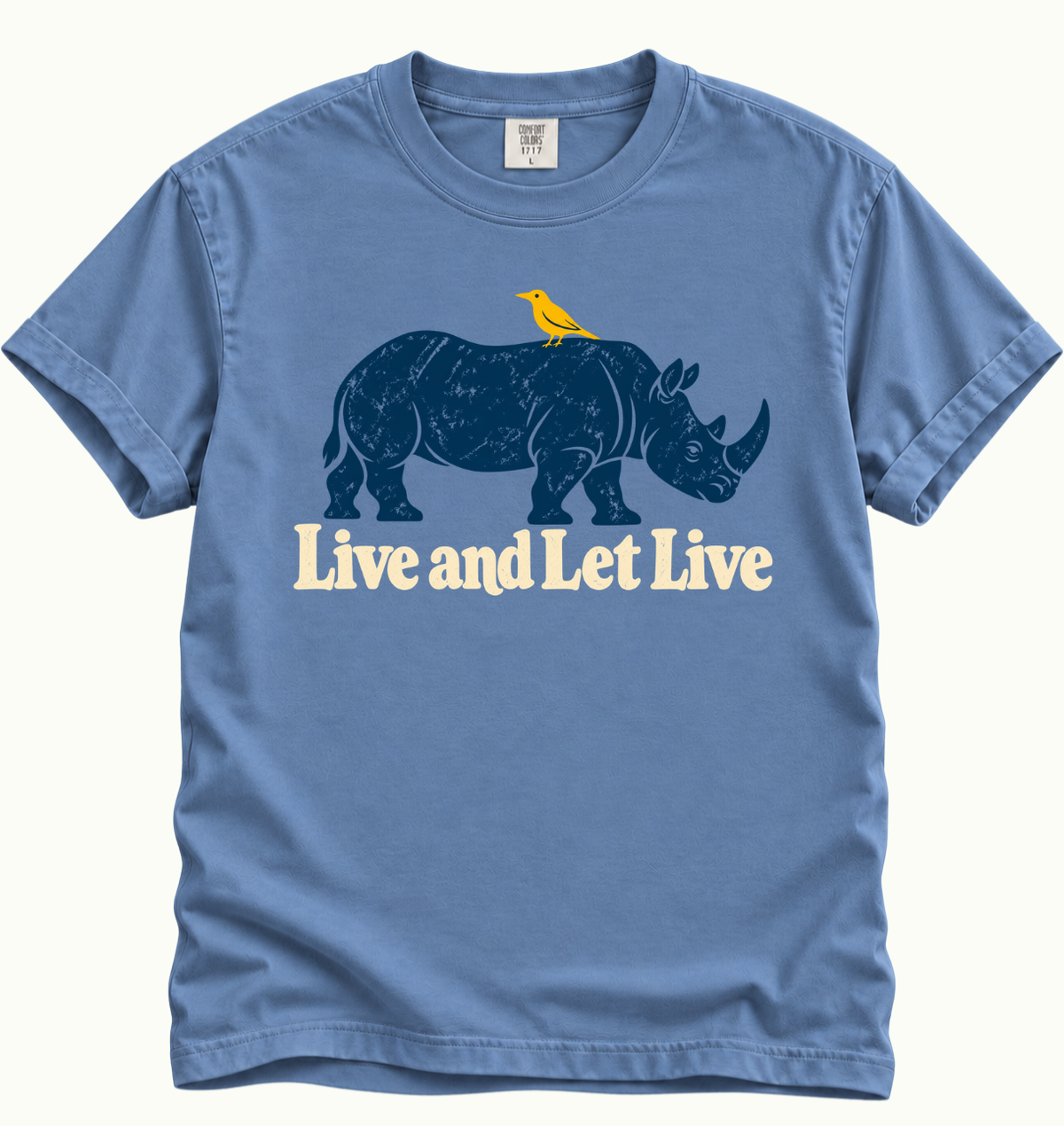 Live and Let Live Rhino T-Shirt