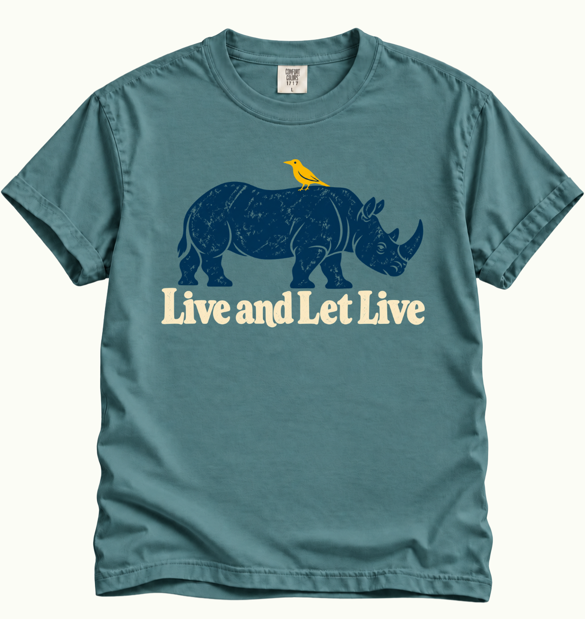 Live and Let Live Rhino T-Shirt