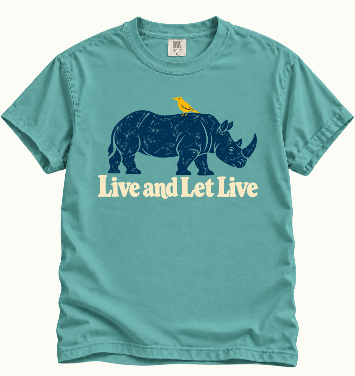 Live and Let Live Rhino T-Shirt