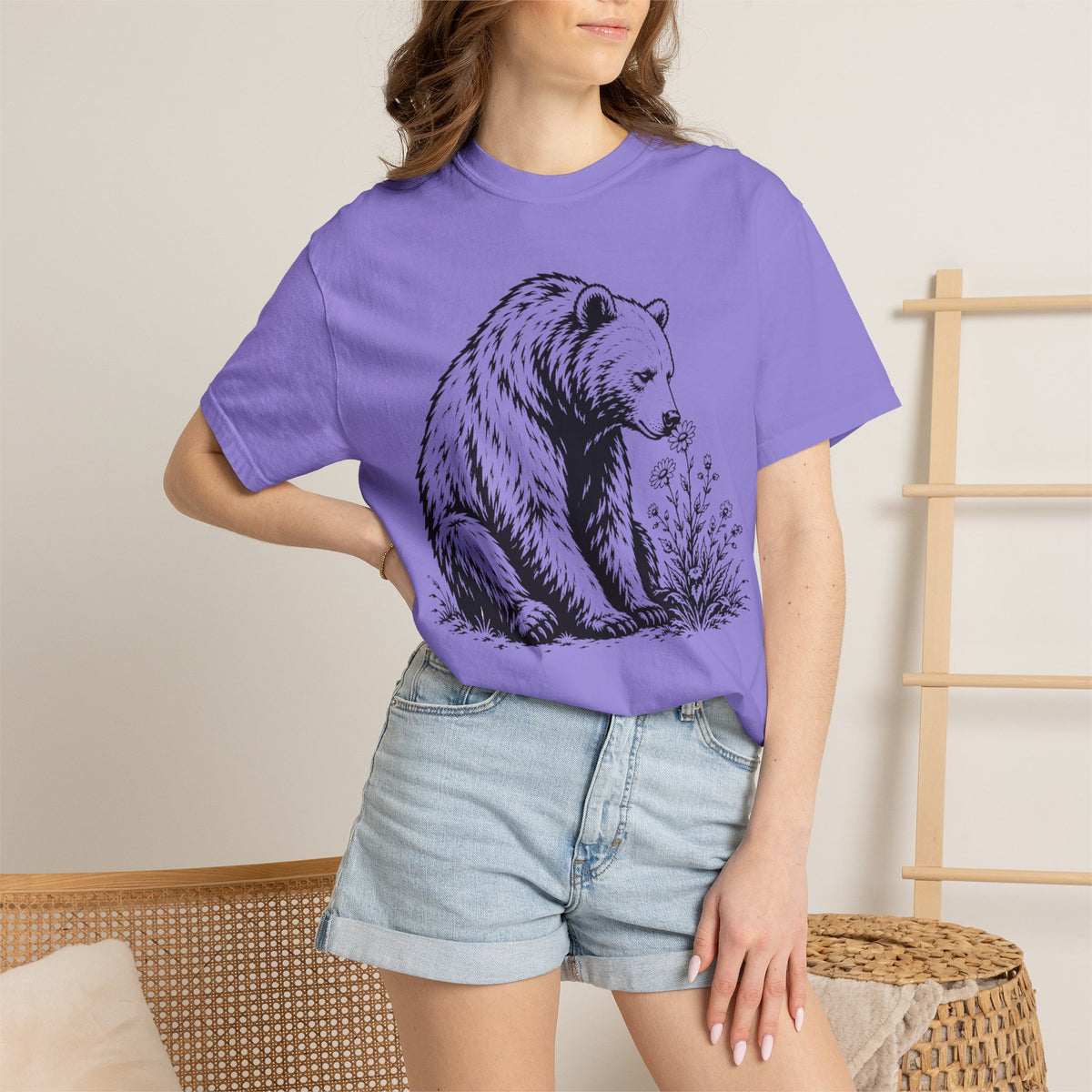 Stop and Smell the Wildflowers — Bear Nature T-Shirt