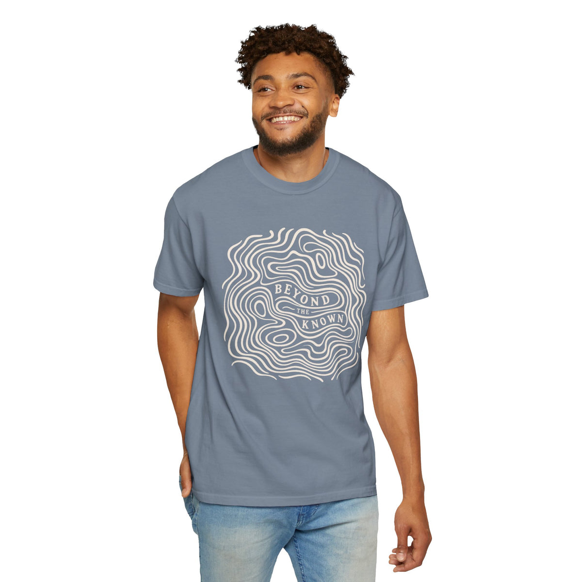 Beyond the Known — Topographic Unisex Outdoor T-Shirt