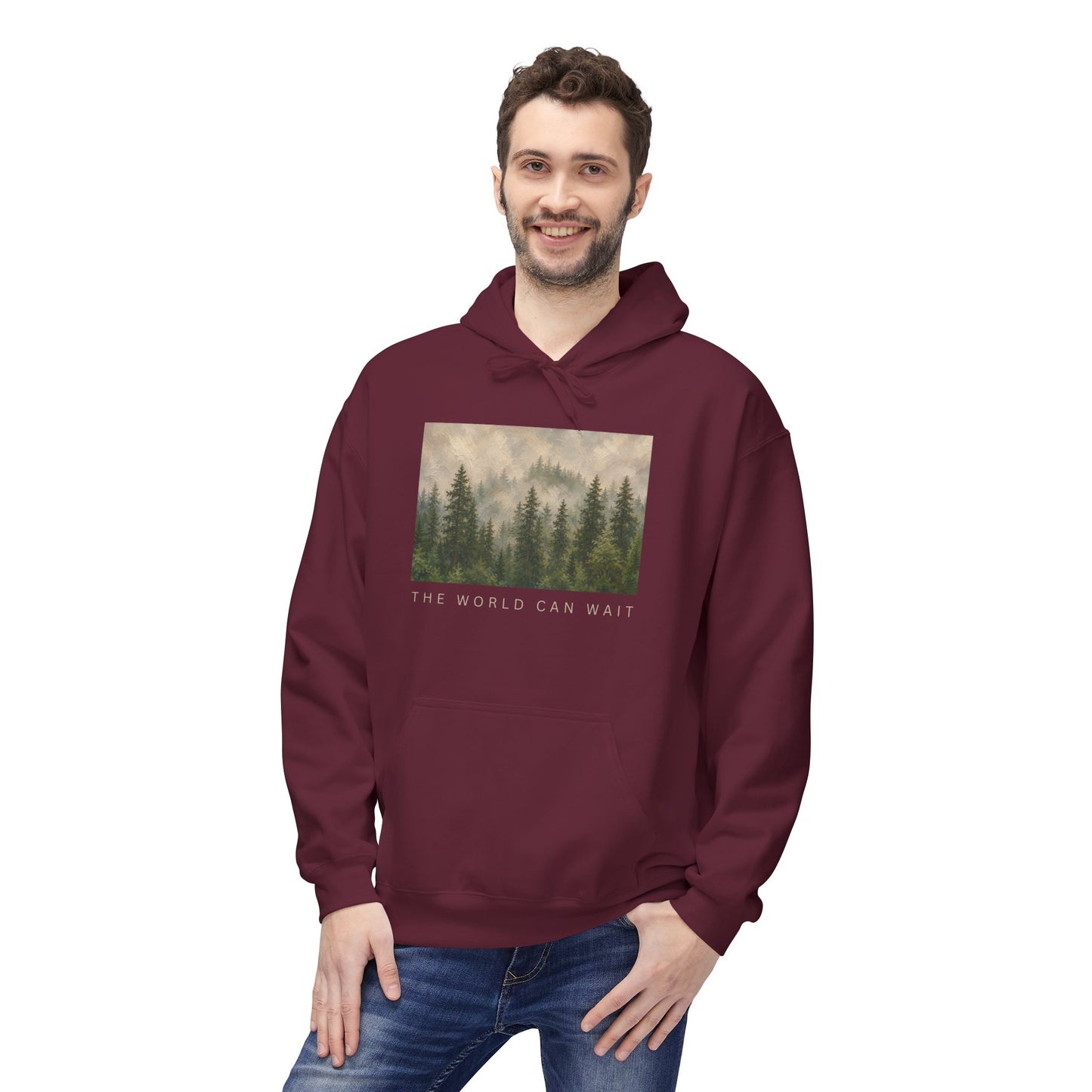 The World Can Wait — Forest Hoodie