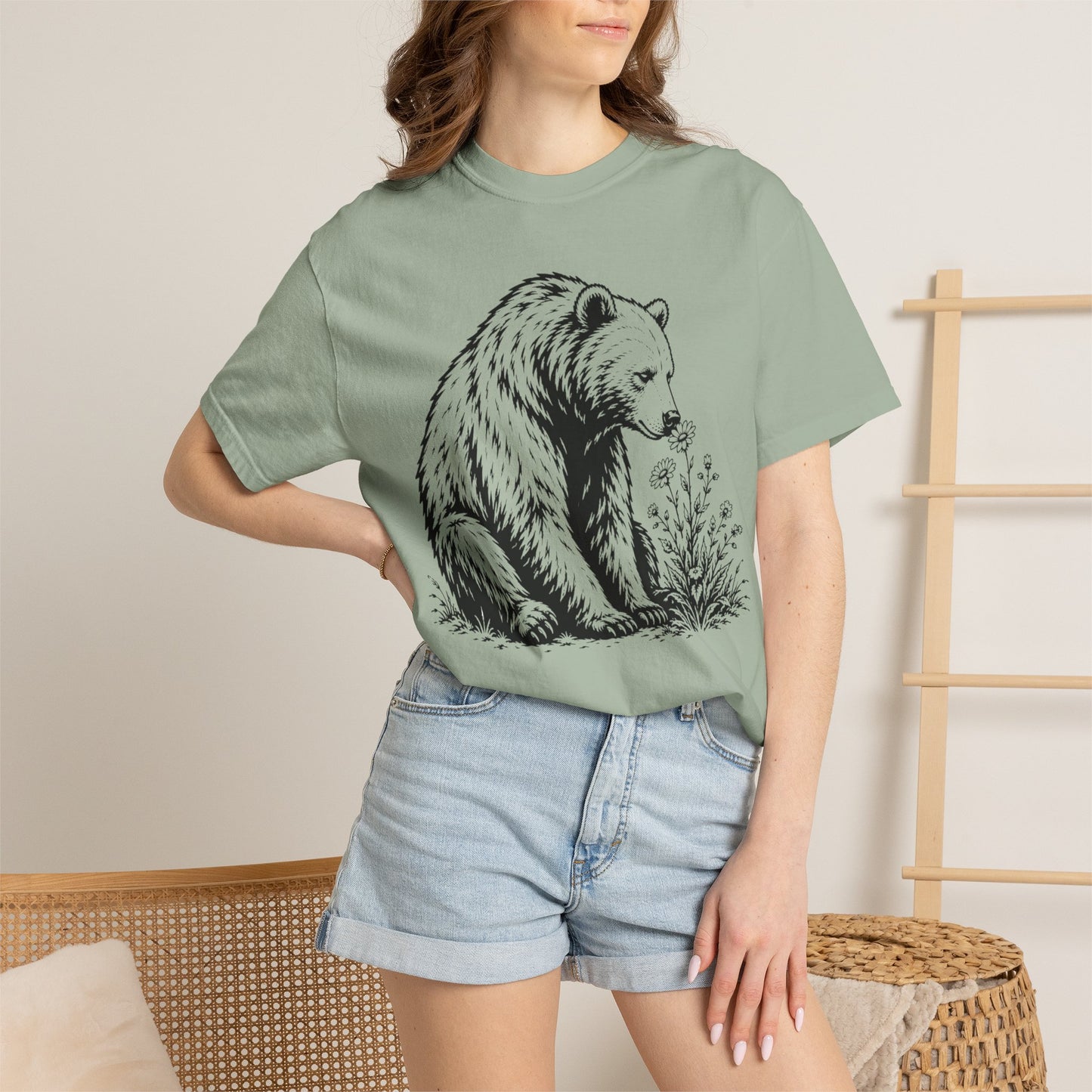 Stop and Smell the Wildflowers — Bear Nature T-Shirt