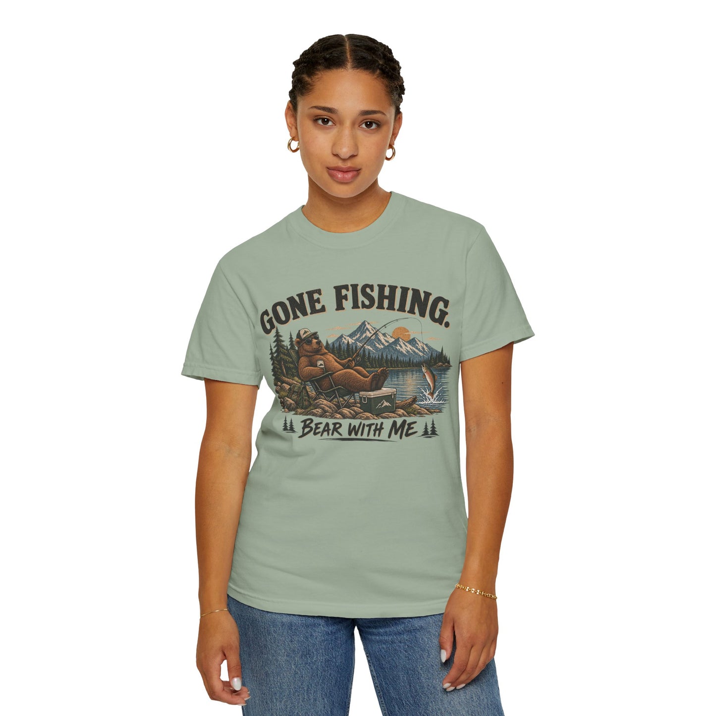 Gone Fishing, Bear With Me — Funny Fishing T-Shirt