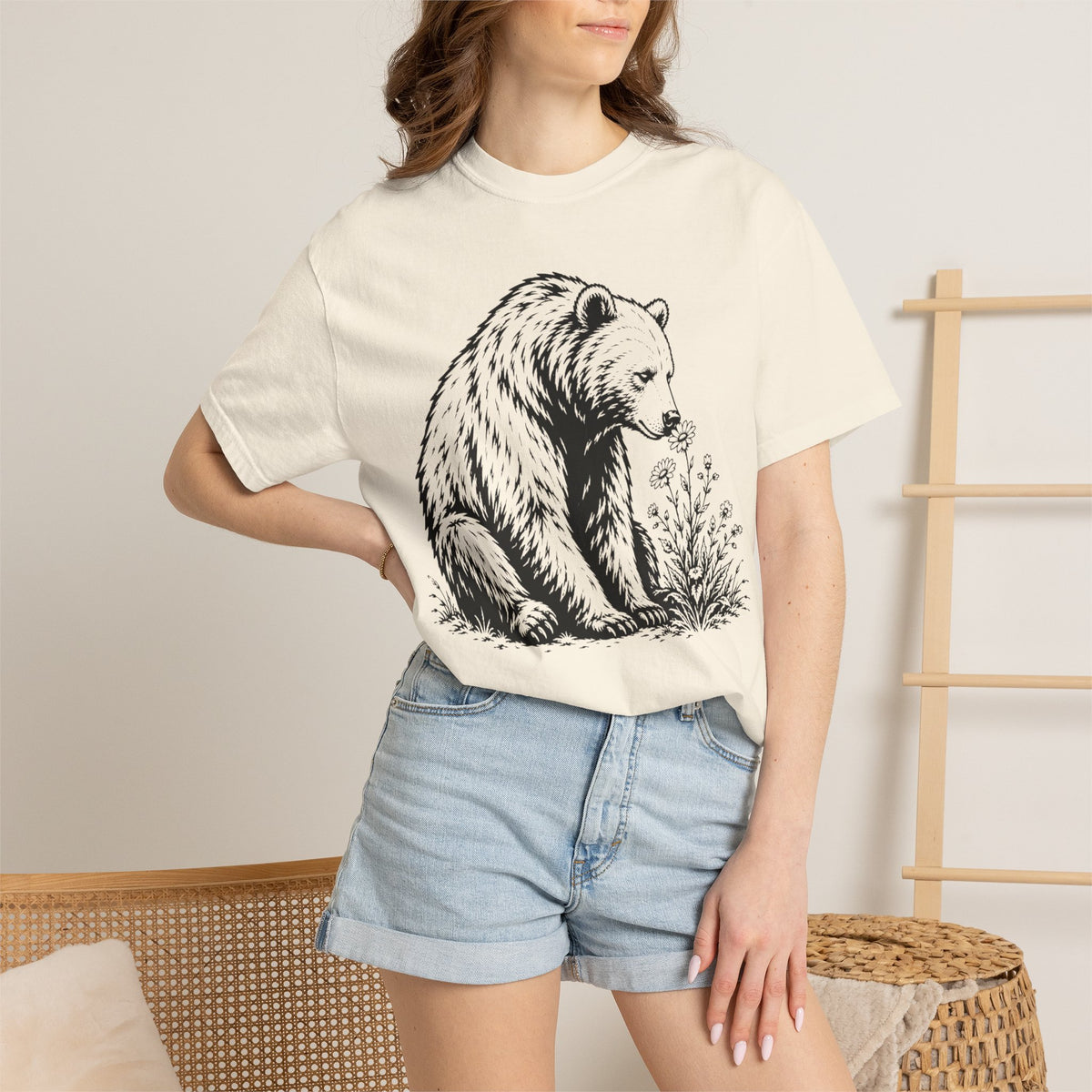 Stop and Smell the Wildflowers — Bear Nature T-Shirt