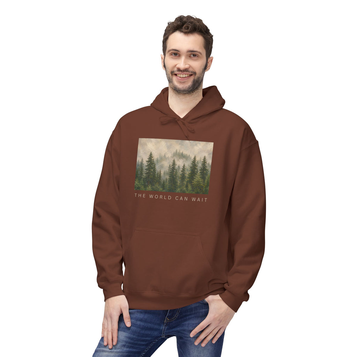 The World Can Wait — Forest Hoodie