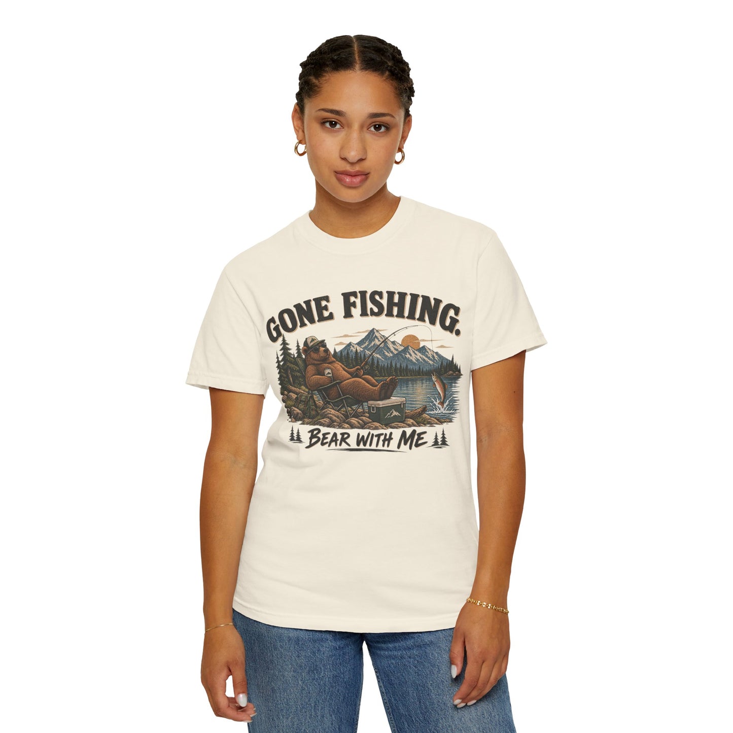 Gone Fishing, Bear With Me — Funny Fishing T-Shirt