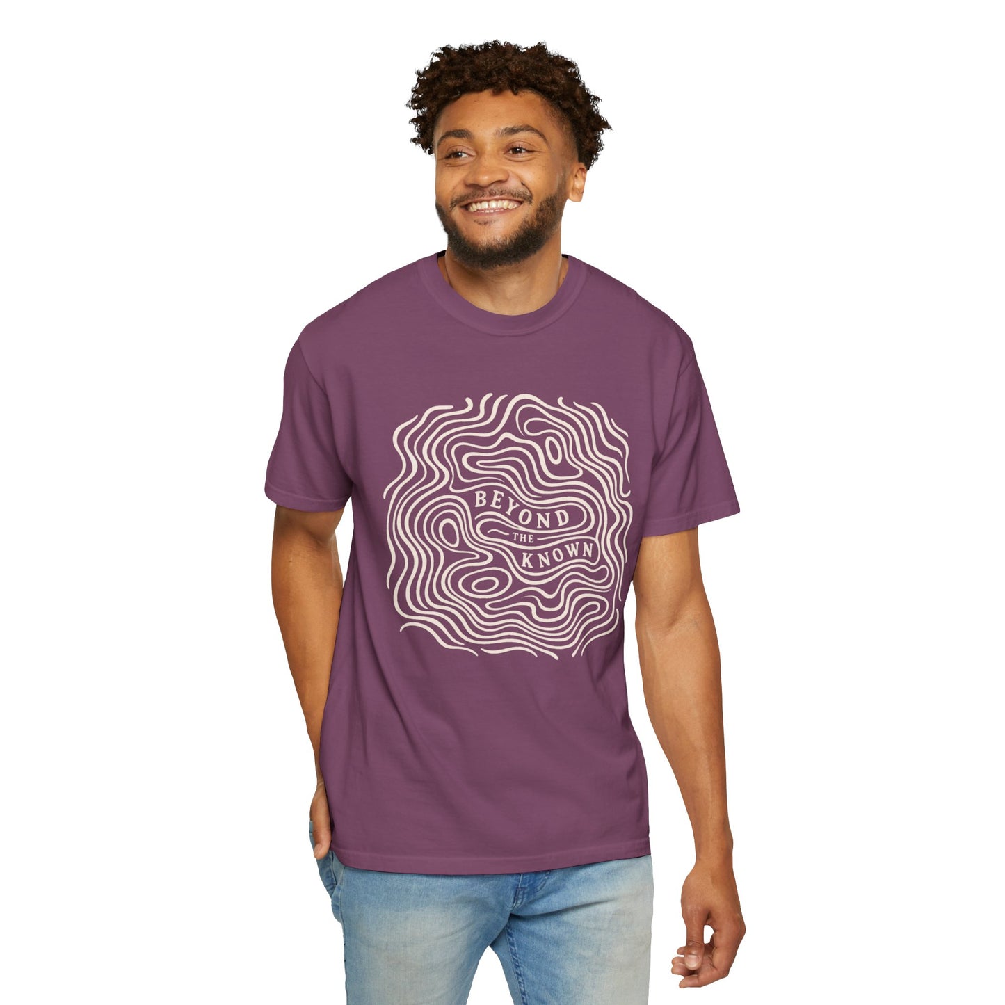 Beyond the Known — Topographic Unisex Outdoor T-Shirt