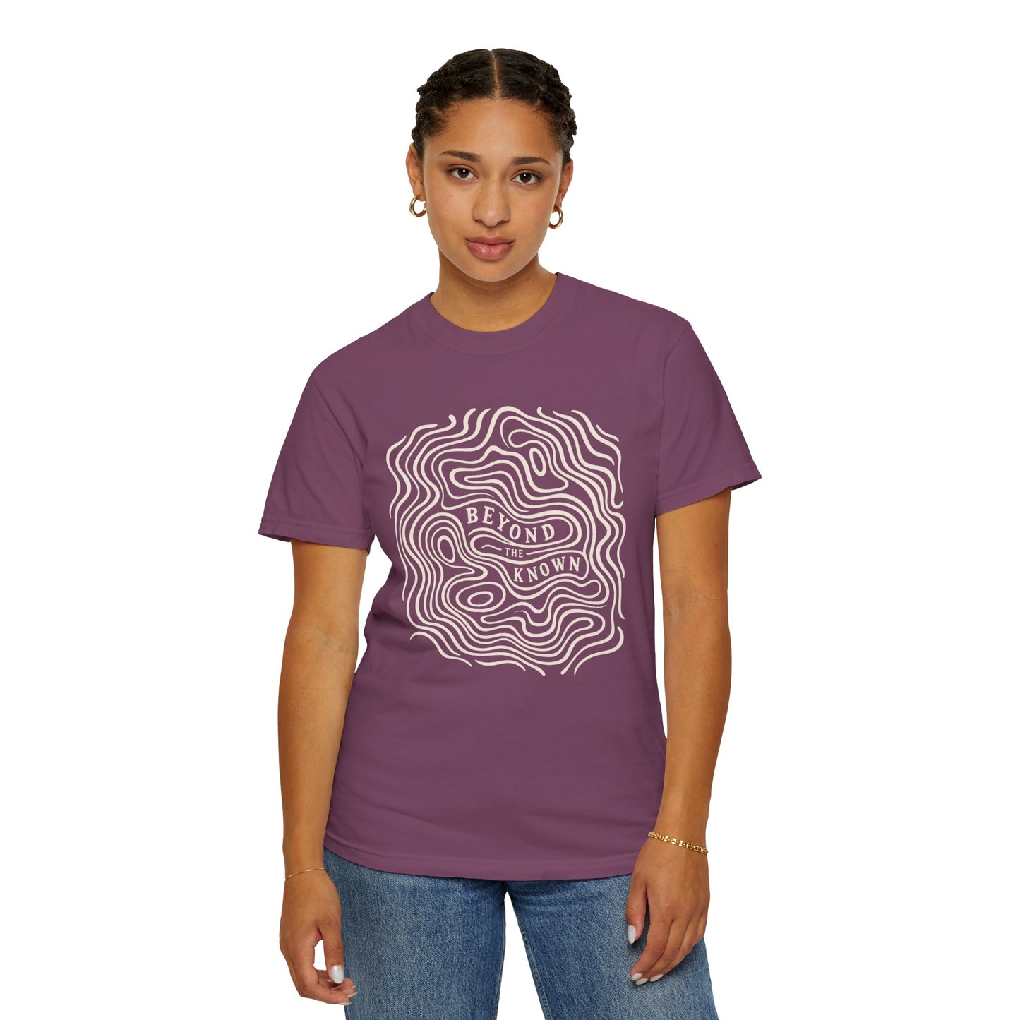 Beyond the Known — Topographic Unisex Outdoor T-Shirt