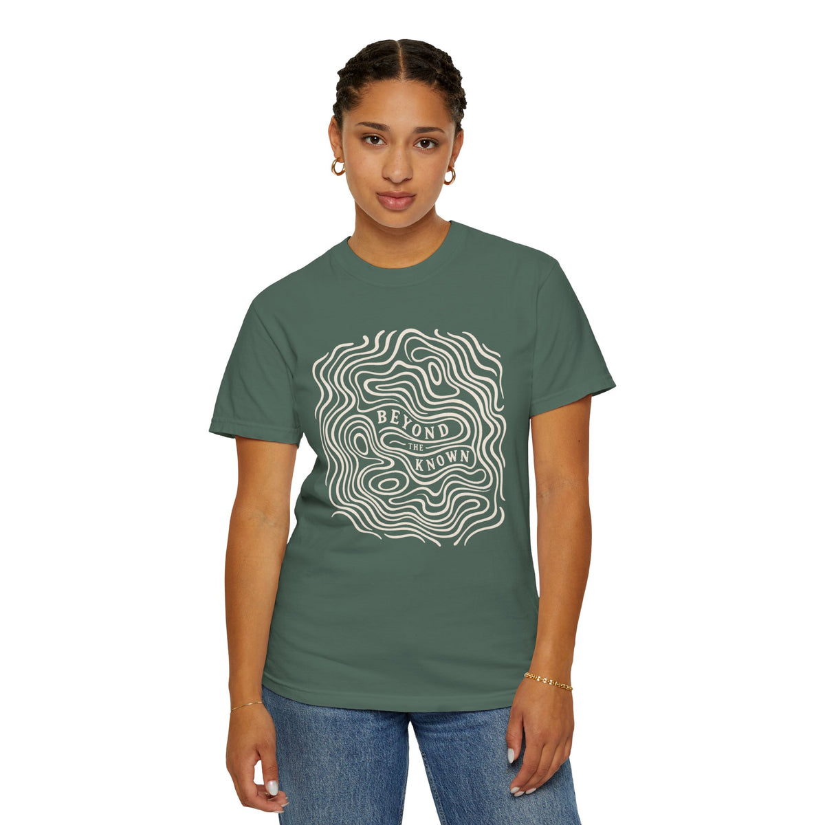 Beyond the Known — Topographic Unisex Outdoor T-Shirt