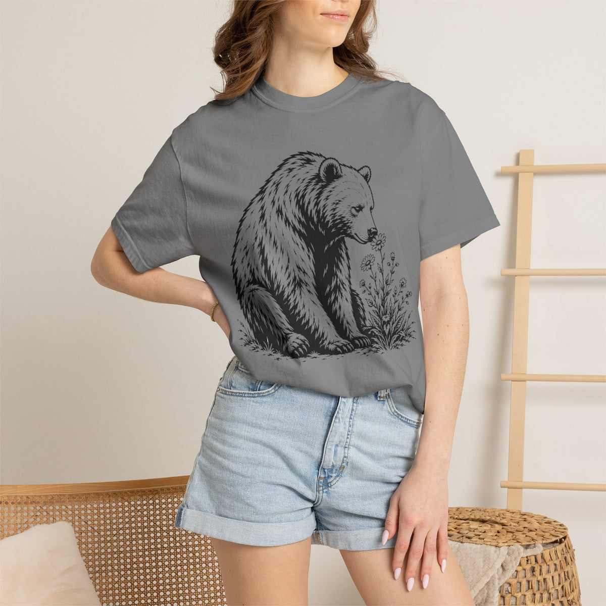 Stop and Smell the Wildflowers — Bear Nature T-Shirt