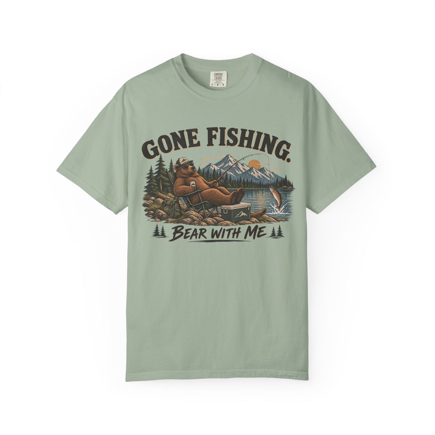 Gone Fishing, Bear With Me — Funny Fishing T-Shirt