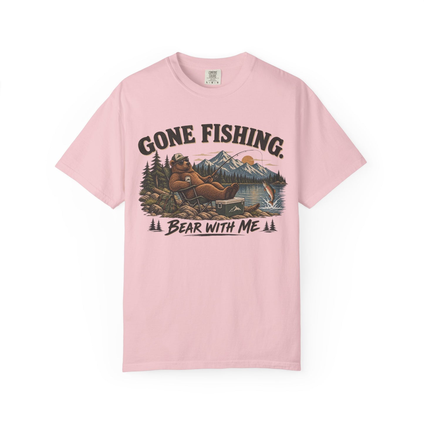 Gone Fishing, Bear With Me — Funny Fishing T-Shirt