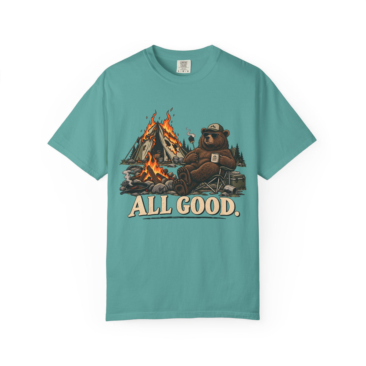 All Good Camping Bear T-Shirt